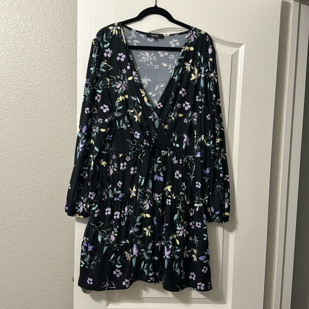 Simply Be long sleeve tiered dress US18 UK 22